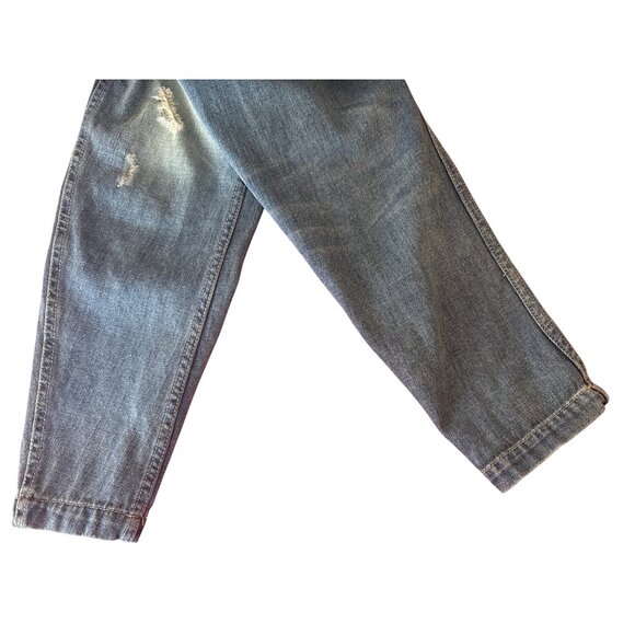 ZARA Z1975  Distressed Size Small Denim Overalls Adjustable Straps - Picture 11 of 13